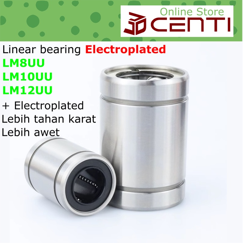 Jual Electroplated Linear Sliding Motion Bearing 8mm 10mm 12mm 13mm