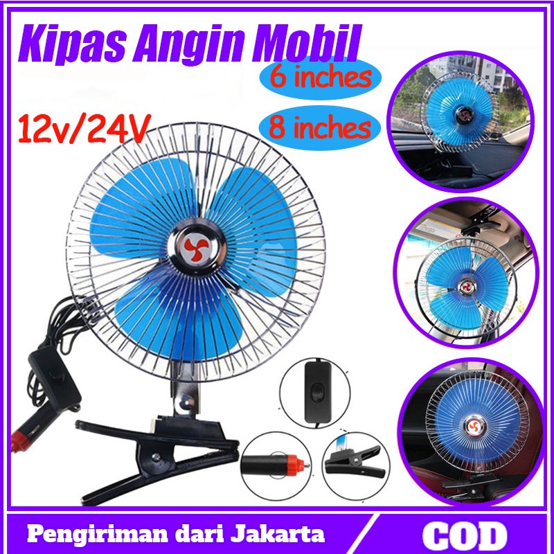 Jual Siapkipas Angin Mobil Inch Dc V V Kipas Angin Jepit Aki