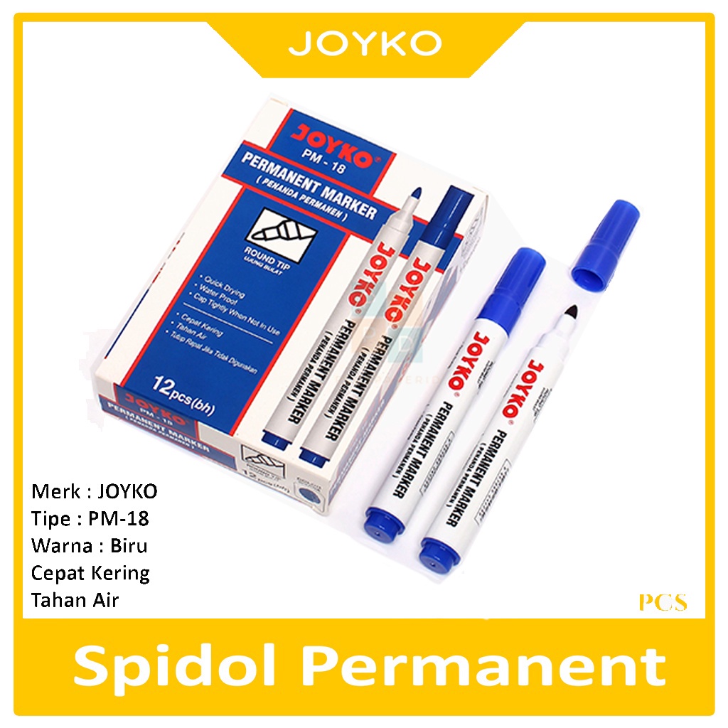 Jual Joyko Spidol Permanent Marker Pm Pcs Shopee Indonesia