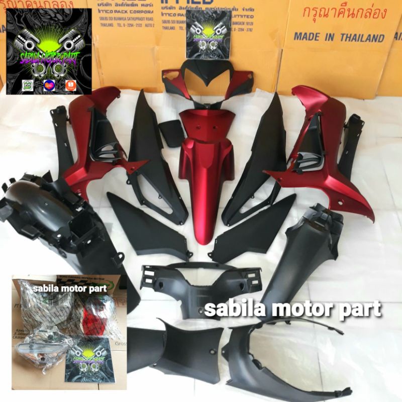 Jual Full Set Cover Body Full Halus Tanpa Striping Honda Supra X 125 R