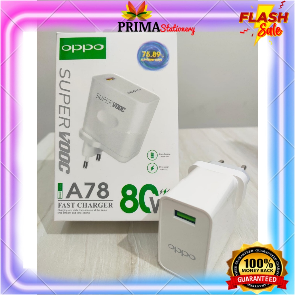 Jual ADAPTER OPPO A78 80W SUPER VOOC FAST CHARGER Shopee Indonesia