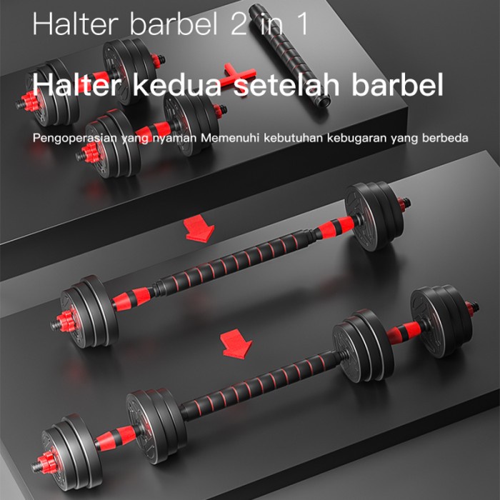 Jual Dumbbell Set Kg Peralatan Fitness Bisa Disambung Tiang Angka