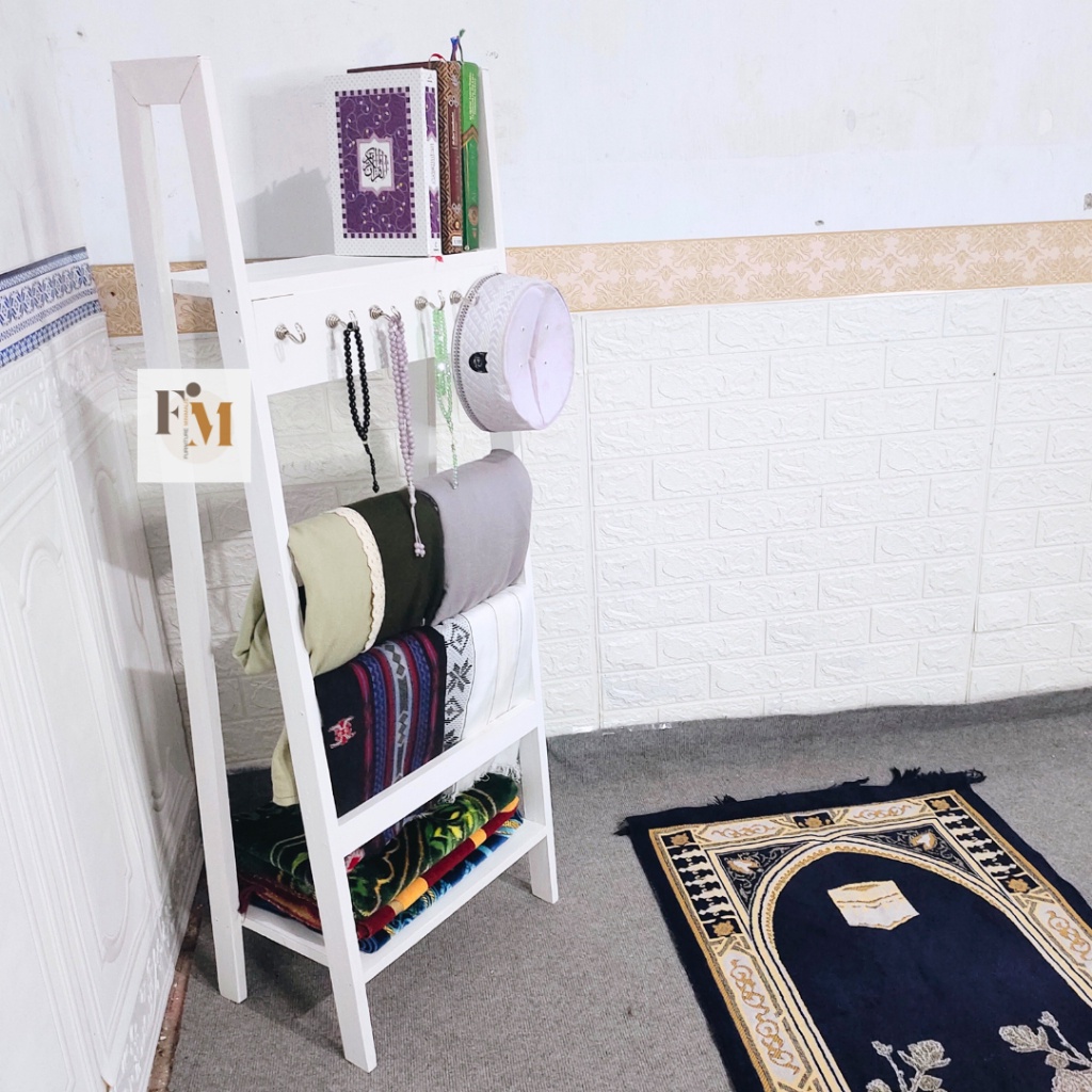 Jual Bwi Tempat Mukenah Dan Sajadah Rak Peralatan Sholat Ladder Hanger