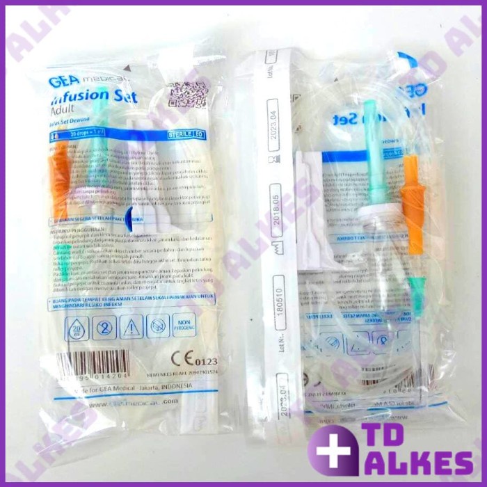 Jual Infusion Set Adult Gea GEA Selang Infus Dewasa Single Use