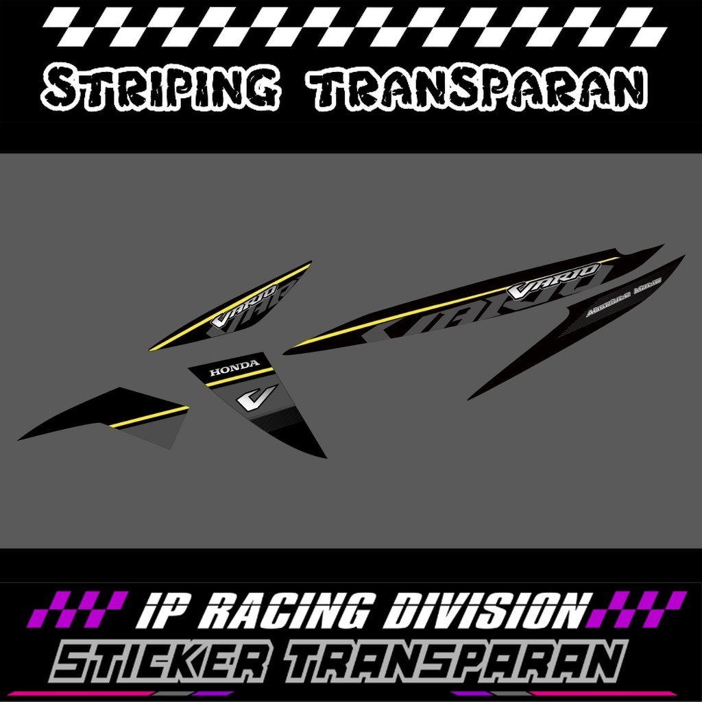 Jual STIKER UV STRIPING TRANSPARAN VARIO 110 KARBU CW LIS SIMPEL DESIGN