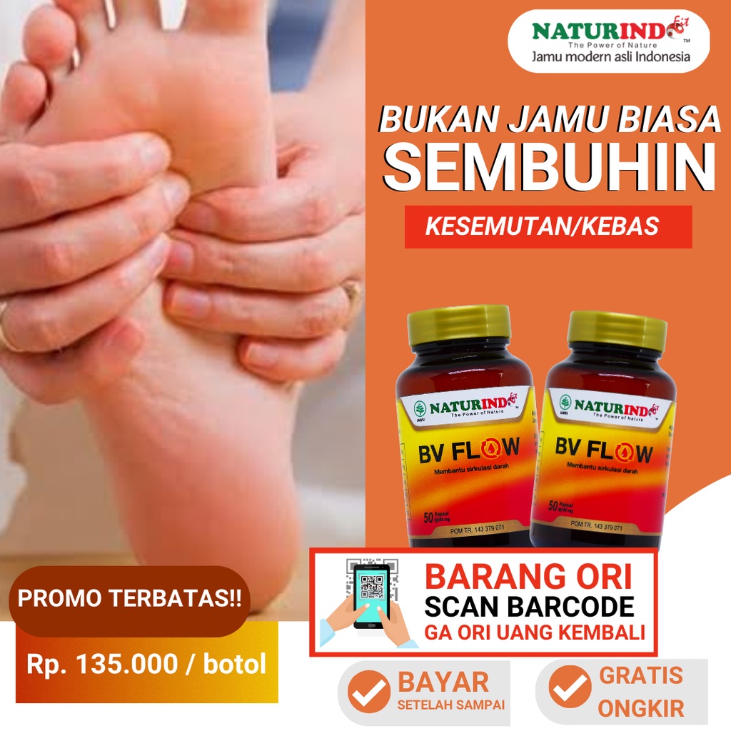 Jual Bv Flow Obat Keram Kebas Kesemutan Baal Kaki Dan Tangan Pelancar