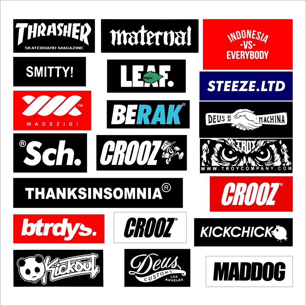 Jual Sticker Stiker Brand Distro Bisa Pilih Graftac Hypebeast