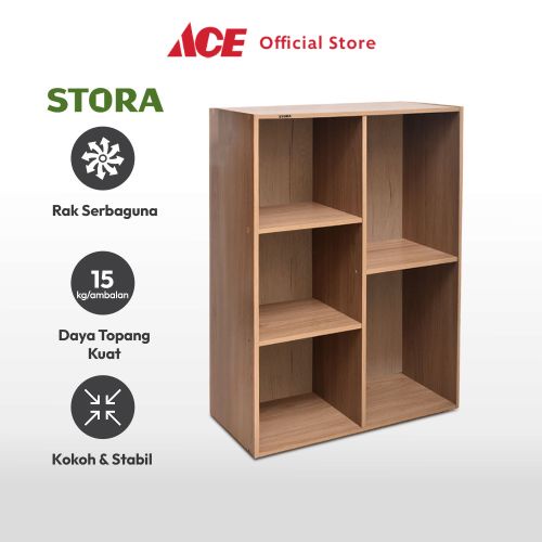 Jual Ace Stora Rak Penyimpanan 5 Tingkat Cokelat Organizer Serbaguna