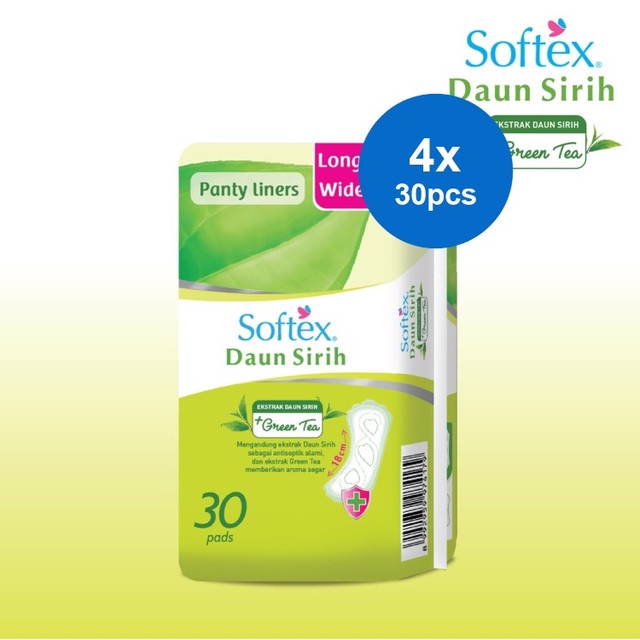 Jual Softex Daun Sirih Green Tea Pantyliner Longer And Wider S