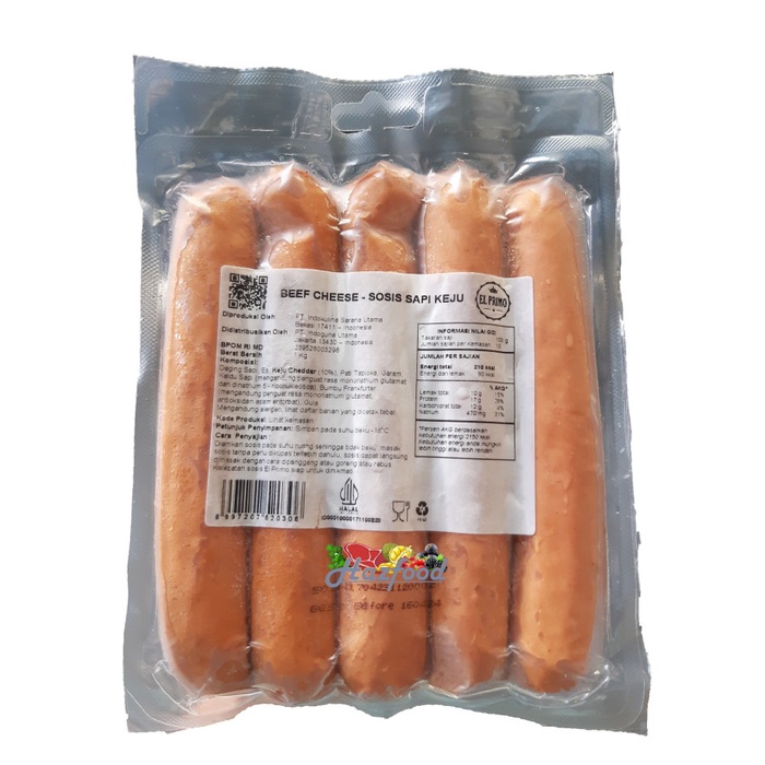 Jual El Primo Beef Cheese Sausage Sosis Sapi Keju Kg Shopee Indonesia