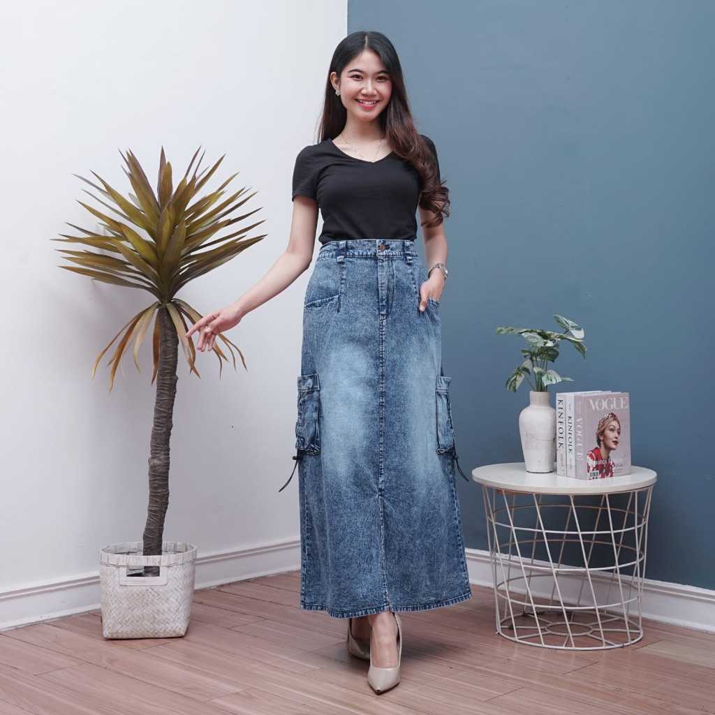 Jual TB ROK SITA JEANS CARGO BELAH DEPAN Shopee Indonesia