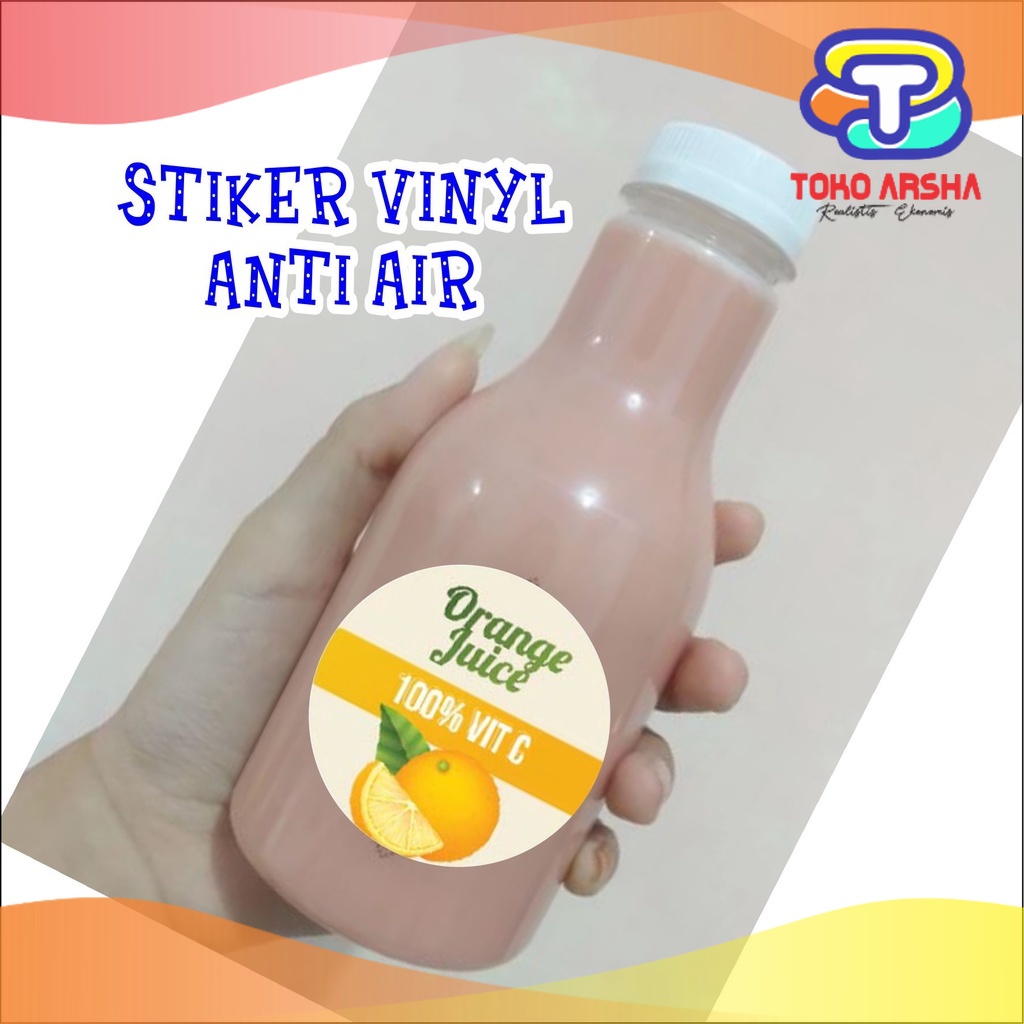 Jual Stiker Vinyl Label Bulat Anti Air Sticker Makanan Kemasan Produk