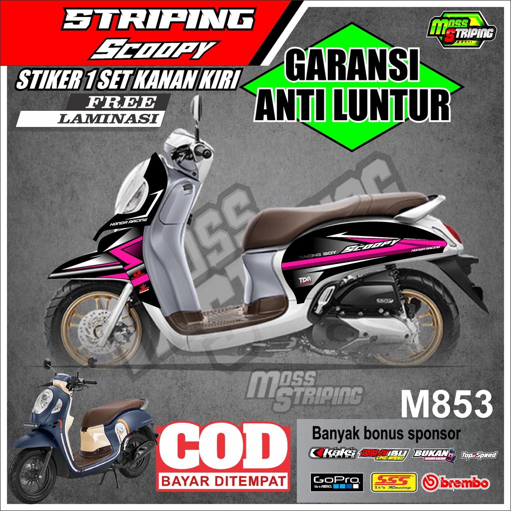 Jual Striping Stiker Lis Decal Honda Scoopy New Fashion