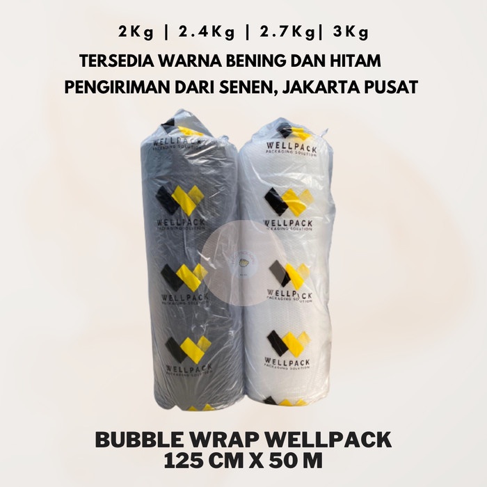 Jual Bubble Wrap Roll Ukuran Cm X M Hitam Bening Wellpack