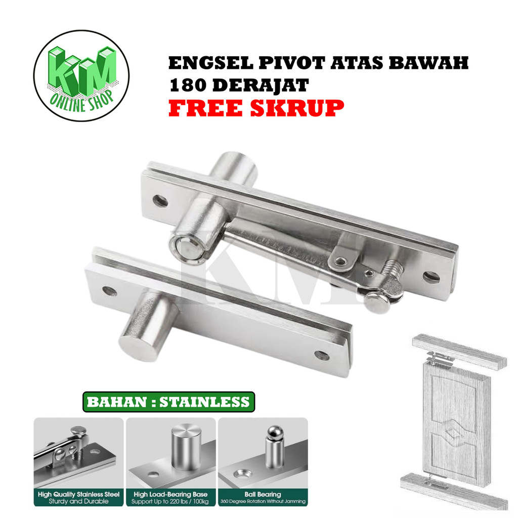 Jual Engsel Pintu Pivot Atas Bawah Set Engsel Pintu Ayun Stainless