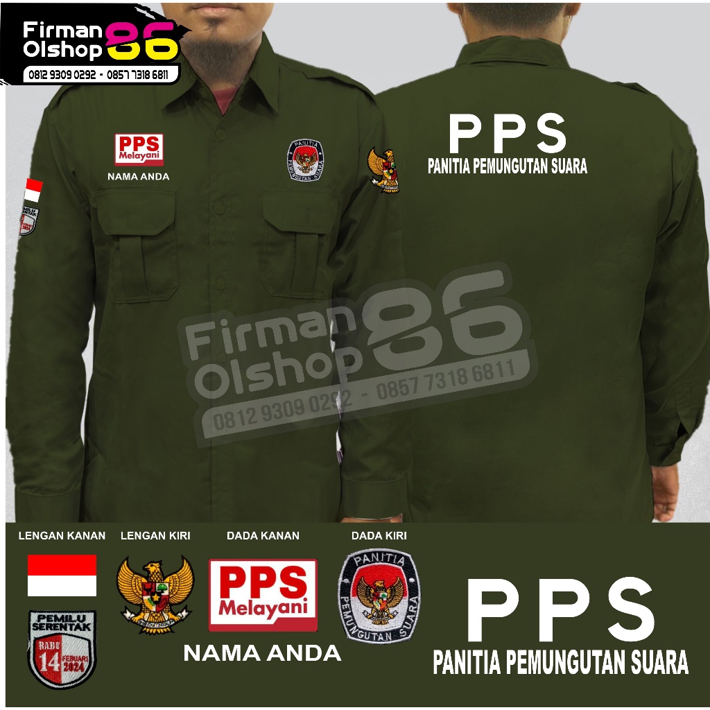 Jual Baju Keren Nyaman Murah Terlaris Big Size Kemeja Pps Full Atribut