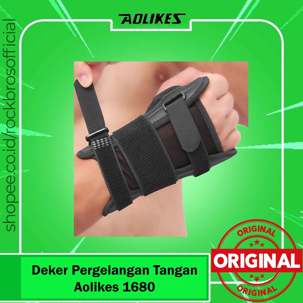 Jual Wrist Wrap Support Aolikes 1680 Pelindung Tangan Angkat Beban Gym