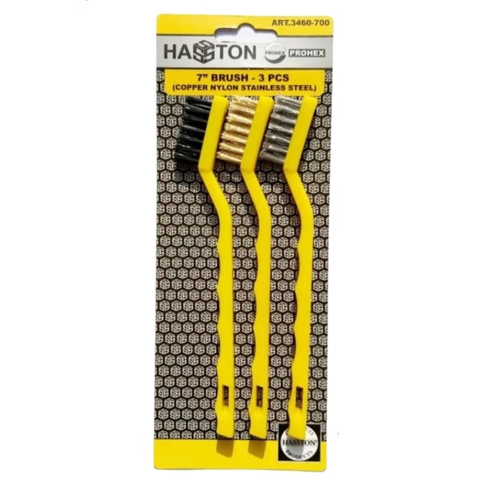 Jual Hasston Sikat Set Pcs Inch Baja Kawat Kuningan Nylon Copper Ss