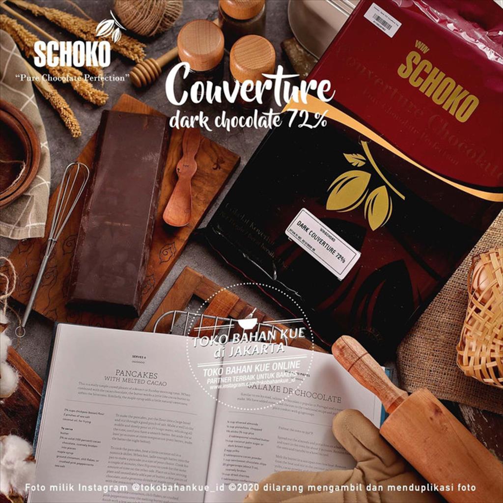 Jual Schoko Couverture Dark Chocolate Kg Baking Coklat Cokelat