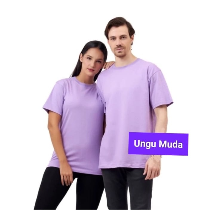 Jual Bisa Cod Kaos Polos Lengan Pendek Soft Katun Combed S Lilac