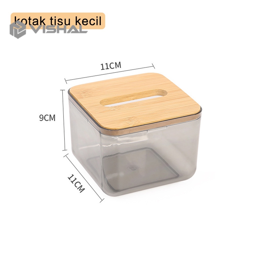 Jual VISHAL Kotak Box Wadah Tissue Tisu Transparan Transparant Tempat