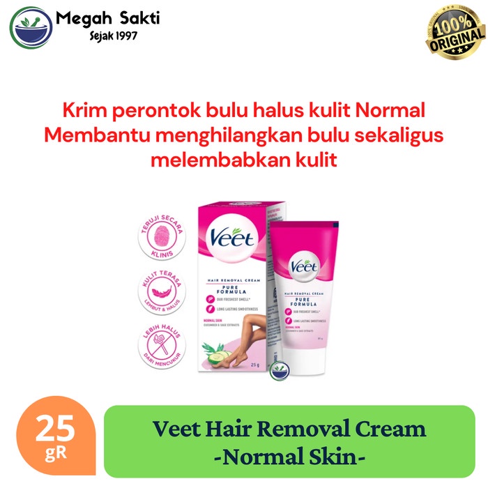 Jual Megah Sakti Veet Hair Removal Cream Normal Skin 25 GR Perontok