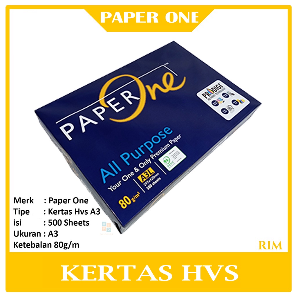 Jual PAPER ONE Kertas Hvs Fotokopi A3 80gsm Rim Shopee Indonesia