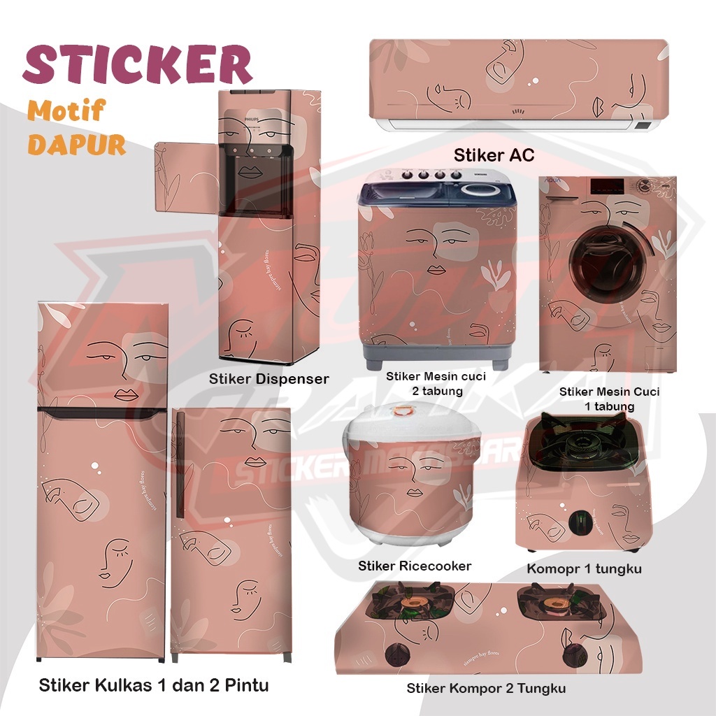 Jual Sticker Kulkas Kompor Mesin Cuci Pintu Tabung Mata Rice Cooker