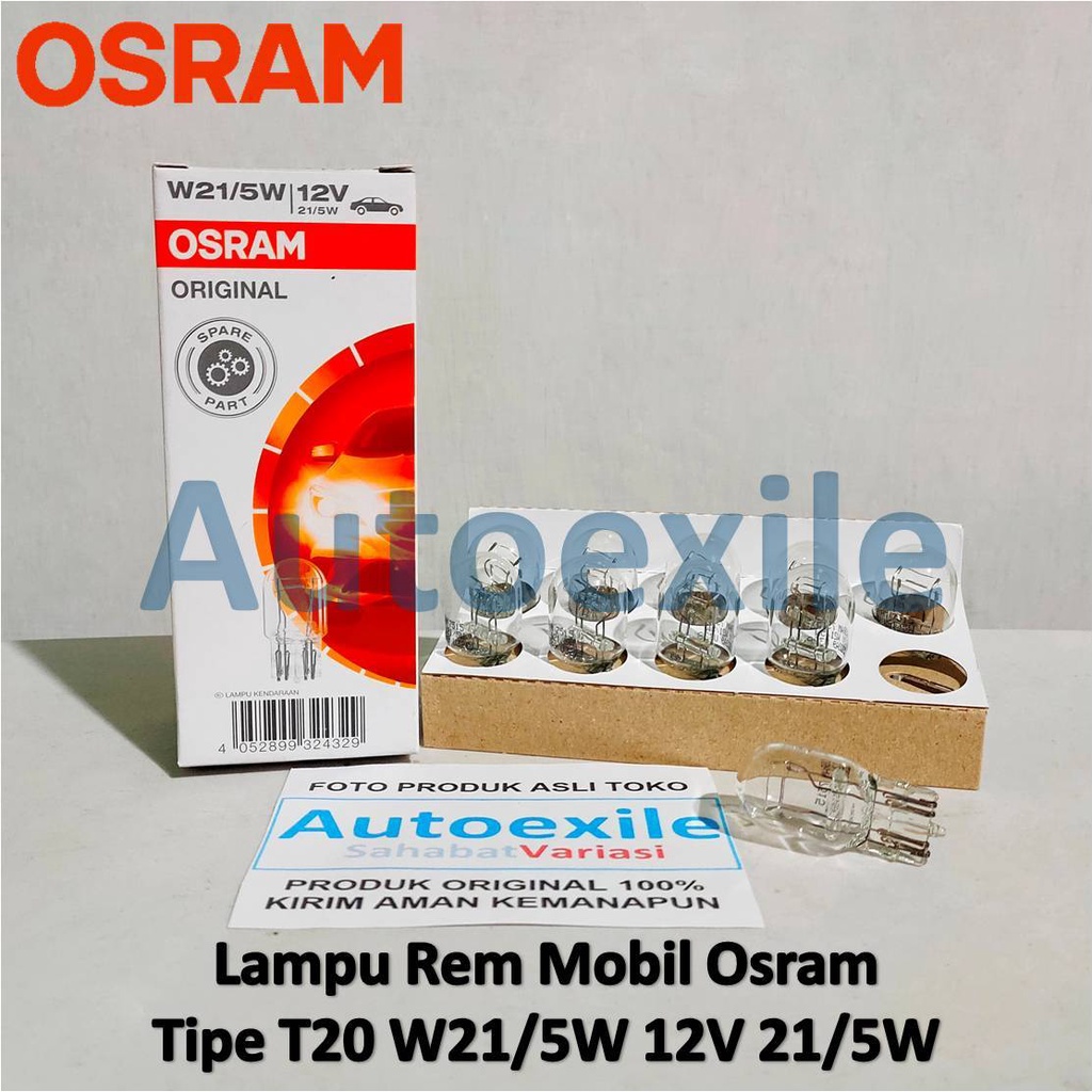 Jual Osram Original T20 W21 5W W3x16q 12V 21 5W Spare Part Lampu Rem