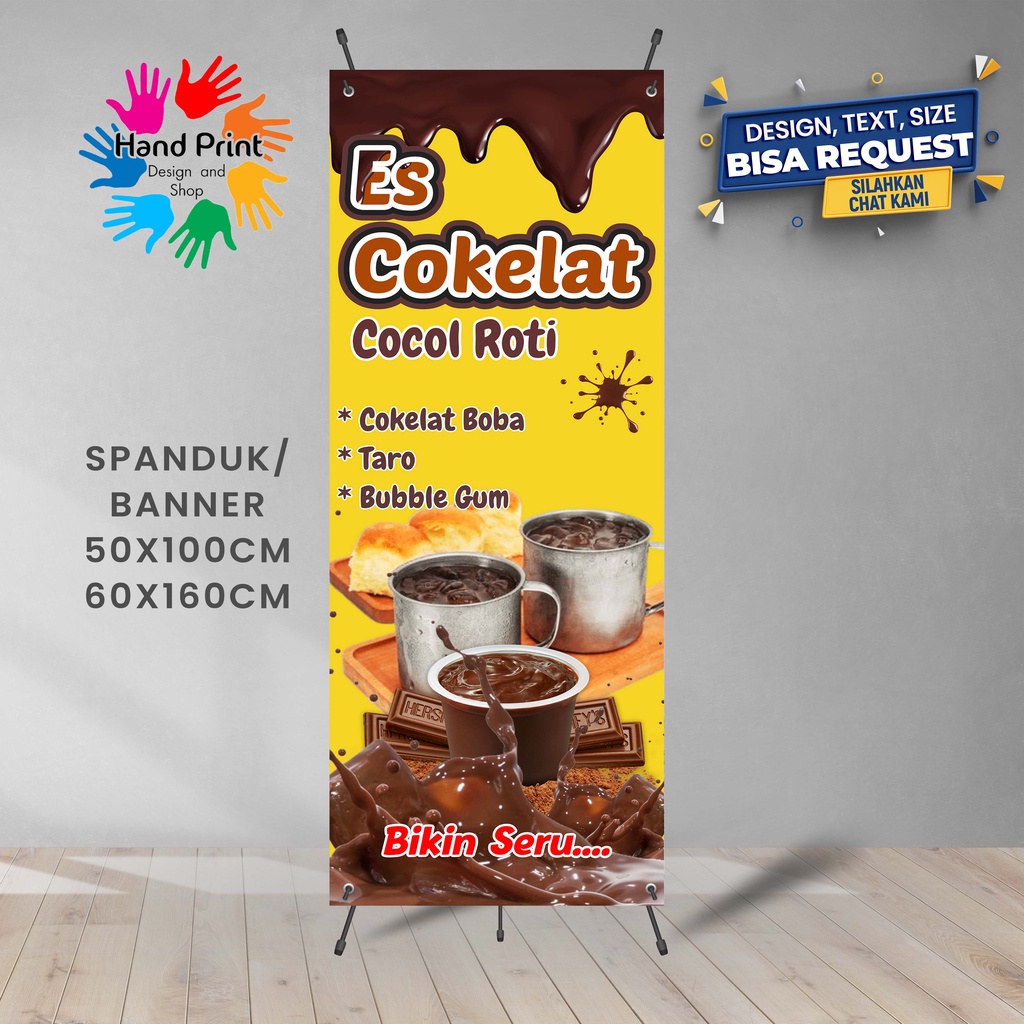 Jual Spanduk Banner Es Coklat Cocol Roti B Gratis Memesan Desain