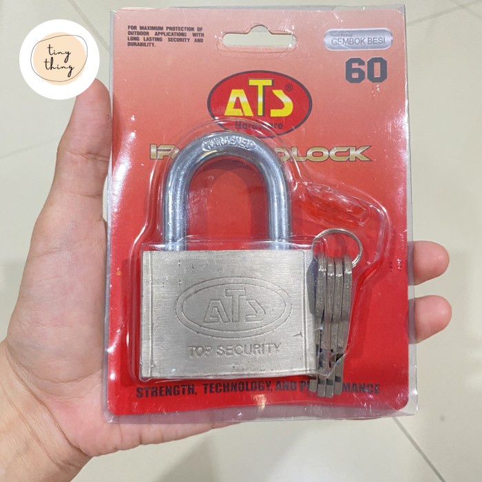 Jual Kunci Gembok Padlock Ats Ori Leher Pendek Panjang Mm