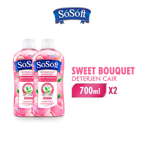 Jual Sosoft Liquid Detergent Sweet Bouquet Bottle Ml X Shopee