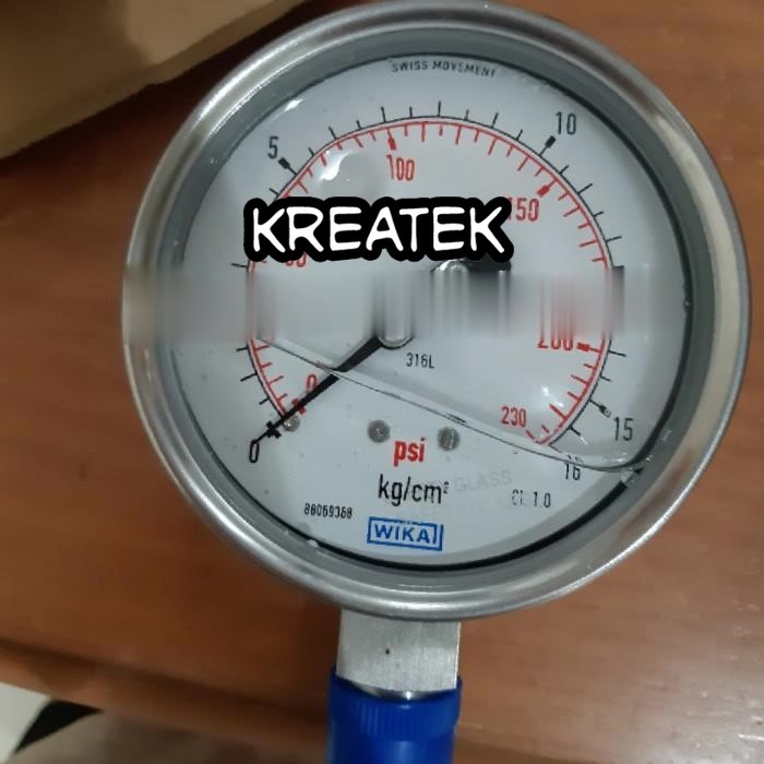 Jual Pressure Gauge WIKA 0 16 Kg 4 Inch X 1 2 Inch NPT Shopee Indonesia