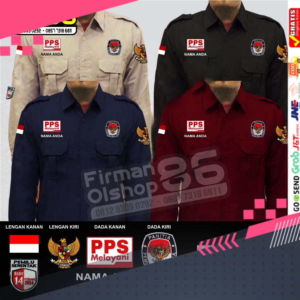 Jual S M L Xl Xxl Xxl Ukuran All Size Big Size Kemeja Pps Full