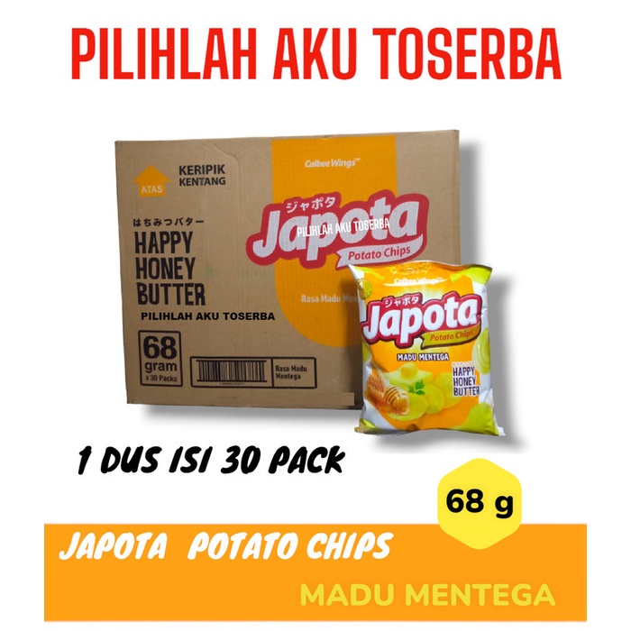 Jual Japota Keripik Kentang HAPPY HONEY BUTTER 68 Gr HARGA 1 DUS