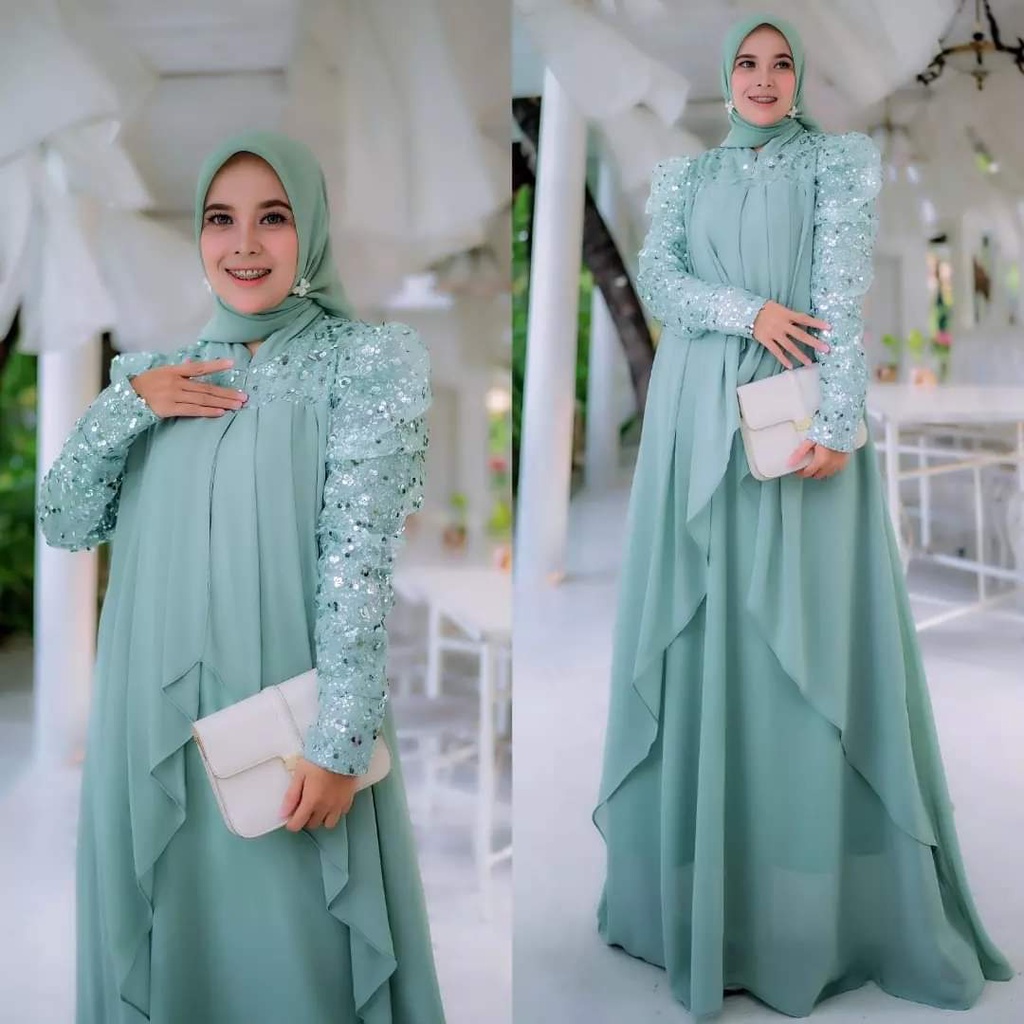 Jual COD Ayunda Dream Dress Gamis Muslim Wanita Matt Ceruty Babydoll