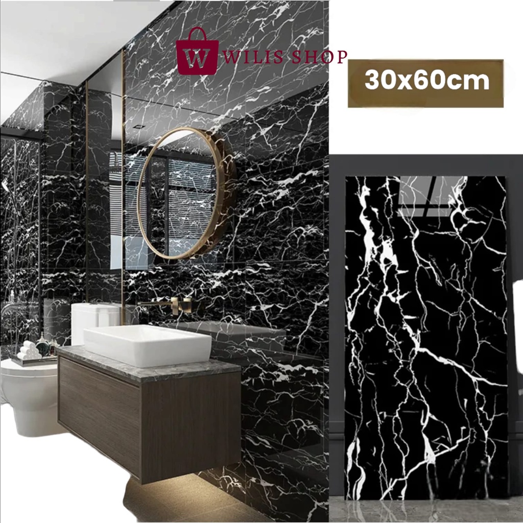 Jual PAKET 10 LEMBAR Wallpaper Dinding Vinyl Marble 30 X 60 Cm 0 3cm