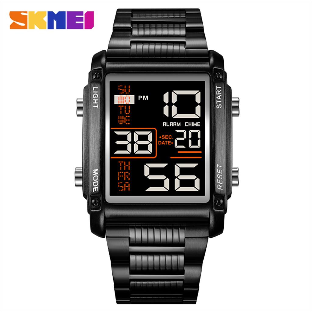 Jual Jam Tangan Digital Pria Skmei Fashion Stainless Steel Tahan