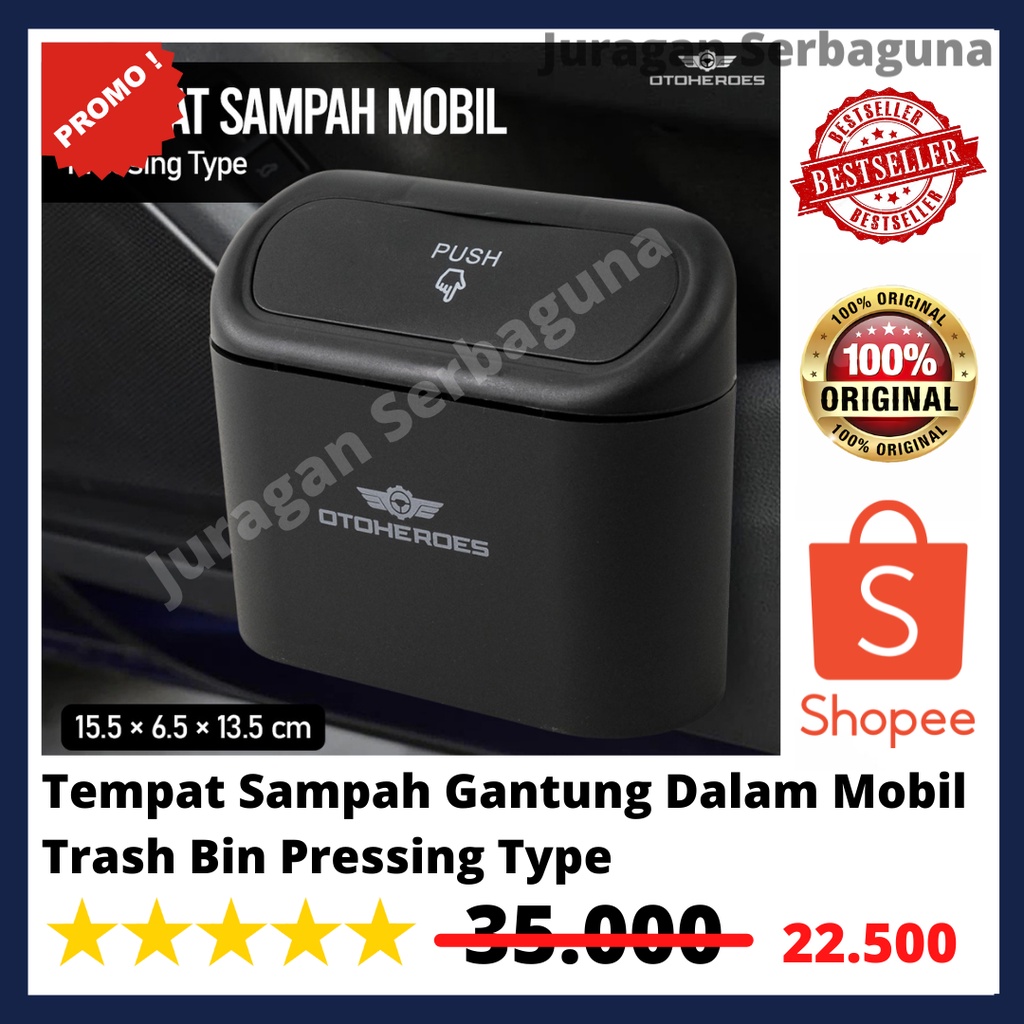 Jual Tempat Sampah Gantung Dalam Mobil Trash Bin Pressing Type Shopee