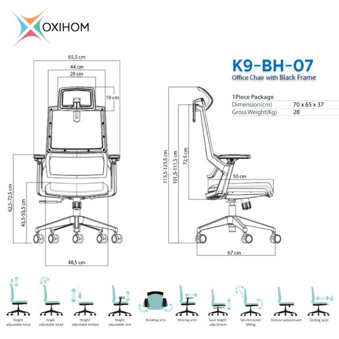 Jual Oxihom FK9 Kursi Kantor Kursi Gaming Belajar Jaring Hidrolik