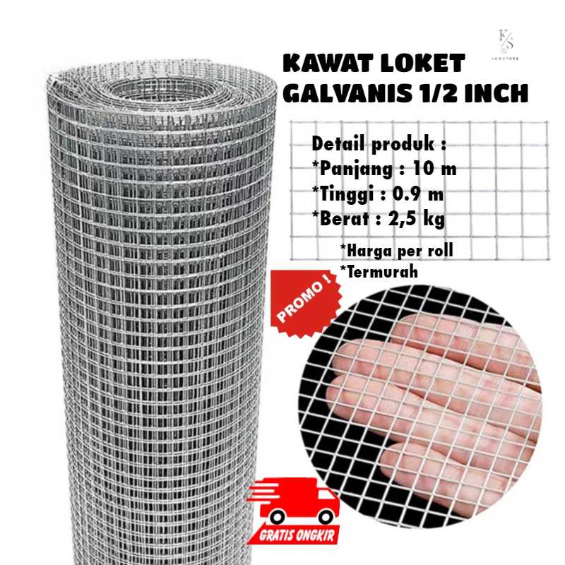 Jual REN119 KAWAT LOKET GALVANIS RAM PUTIH KAWAT AYAKAN PUTIH 1 2