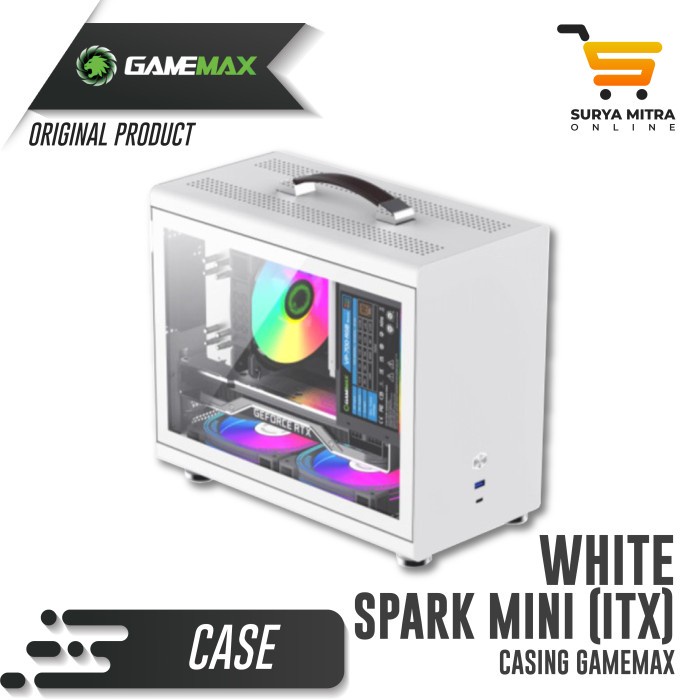 Jual Casing Gamemax Spark Mini White ITX PC Case Shopee Indonesia