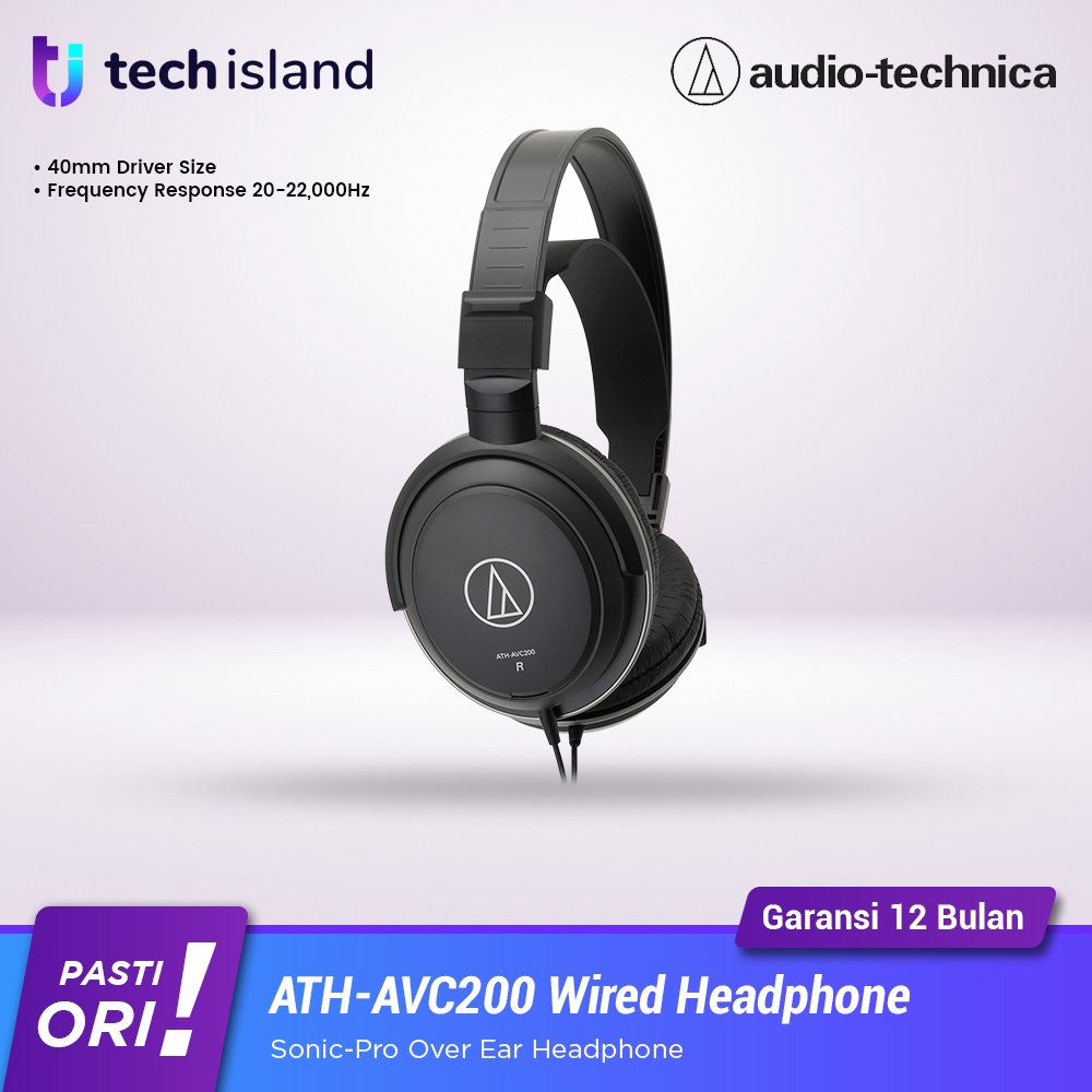 Jual Audio Technica ATH AVC200 Sonic Pro Over Ear Headphone Wired 1