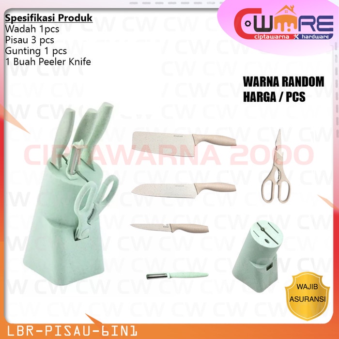 Jual Tempat Pisau Dapur Set In Kitchen Knife Gunting Pengupas Lbr