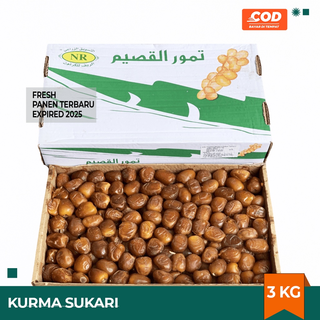 Jual Kurma Raja Sukari Al Qassim Asli Dus Basah Grosir Premium Kg