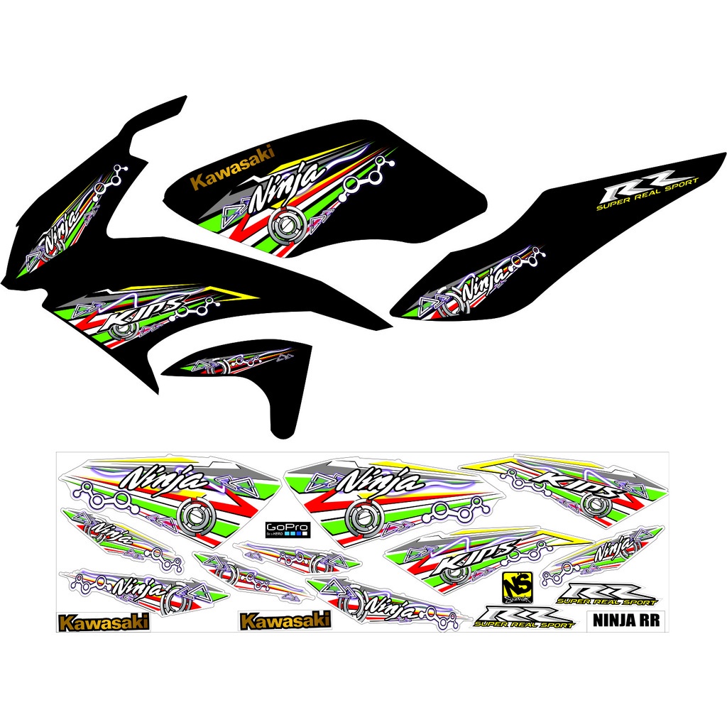 Jual Striping Ninja Rr Variasi List Sticker Transparan Ninja Polet