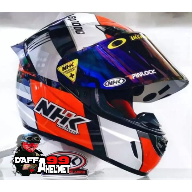 Jual TERMURAH HELM FULLFACE NHK GP1000 PAKET GANTENG DOUBLE VISOR