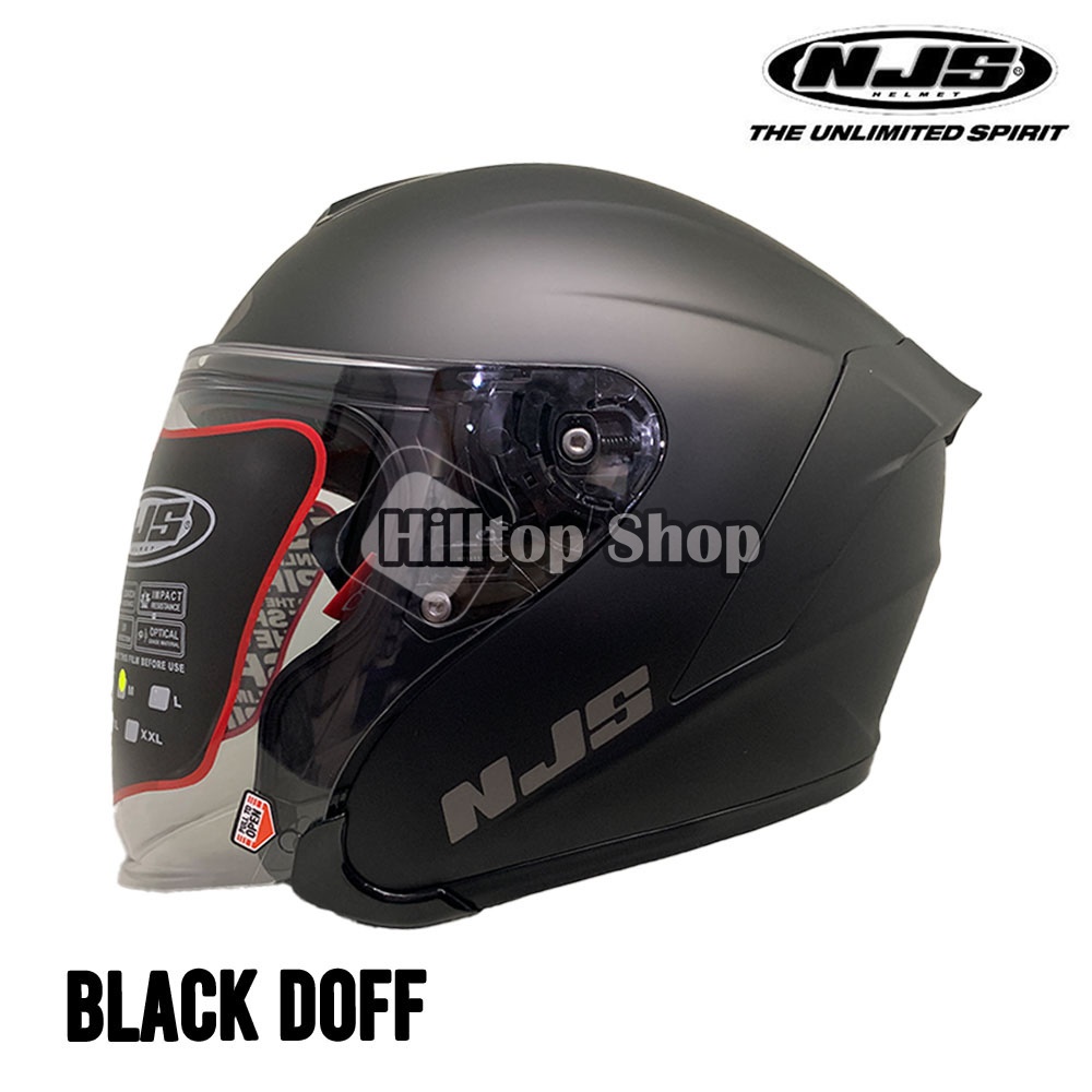 Jual Promo Helm Njs Kairoz Solid Half Face Helmet Shopee Indonesia