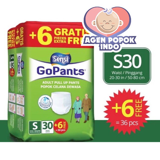 Jual Sensi Go Pants Popok Celana Dewasa S Gopants Adult Diapers S