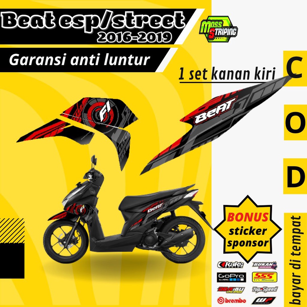 Jual Striping Stiker Lis Decal Beat Deluxe New Esp Street Iss CBS 2020